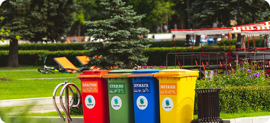 Recycling bins eco-friendly disposal