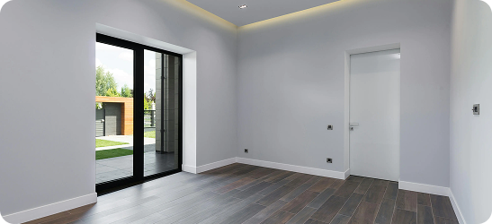 Decorative plastered room