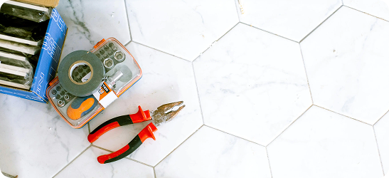 Tile repair tools and materials